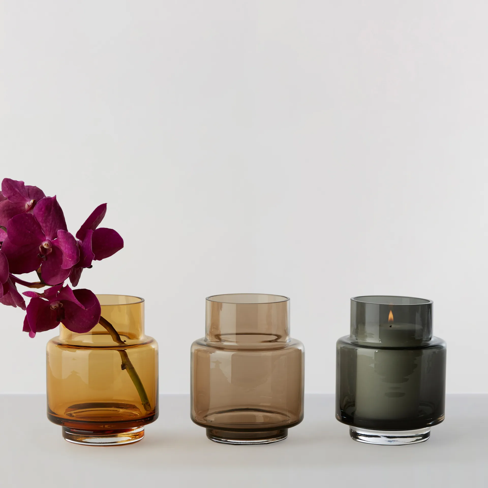 Vaso Hurricane nr. 53, smoked grey Ro Collection