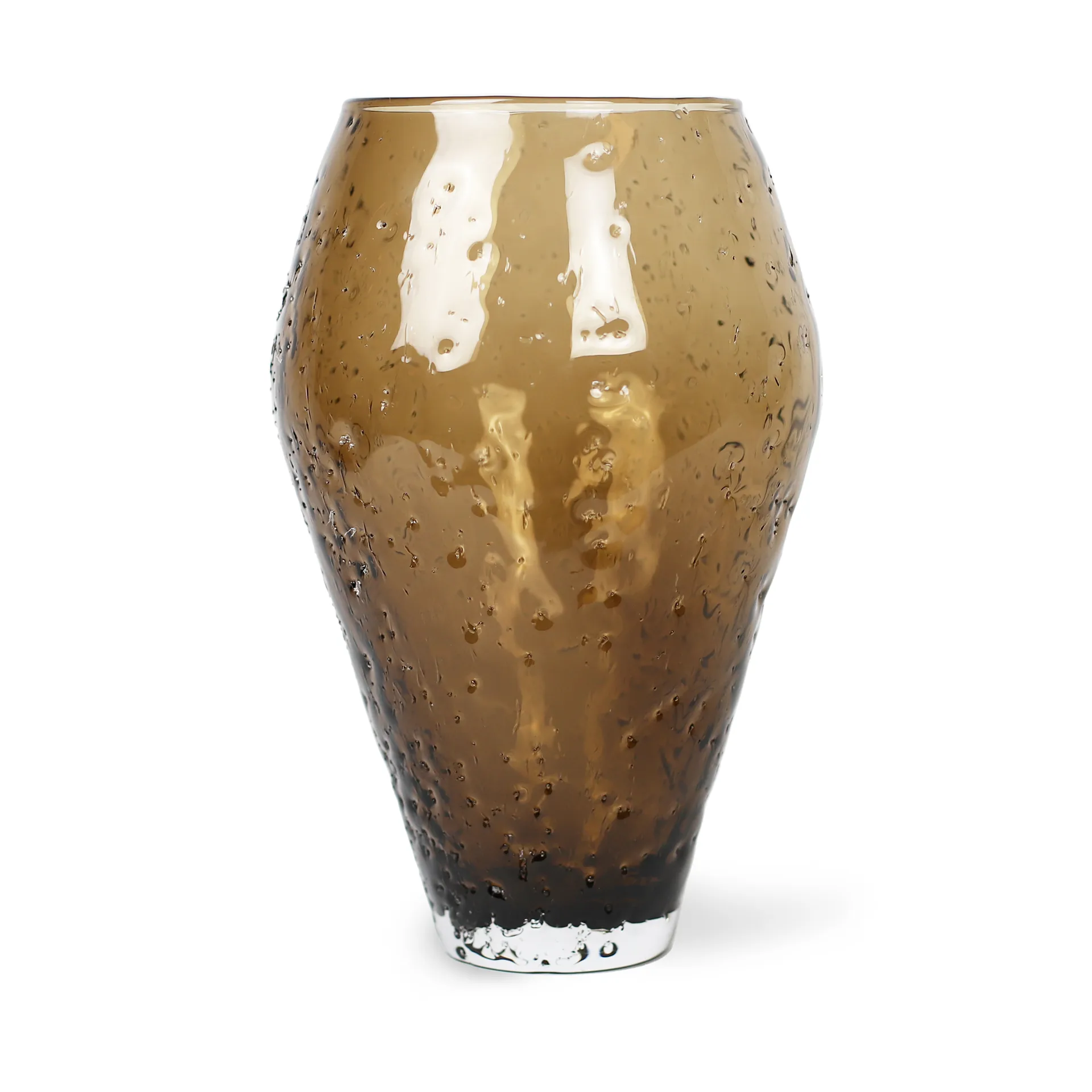 Vaso in vetro Crushed grande, Seppia Ro Collection