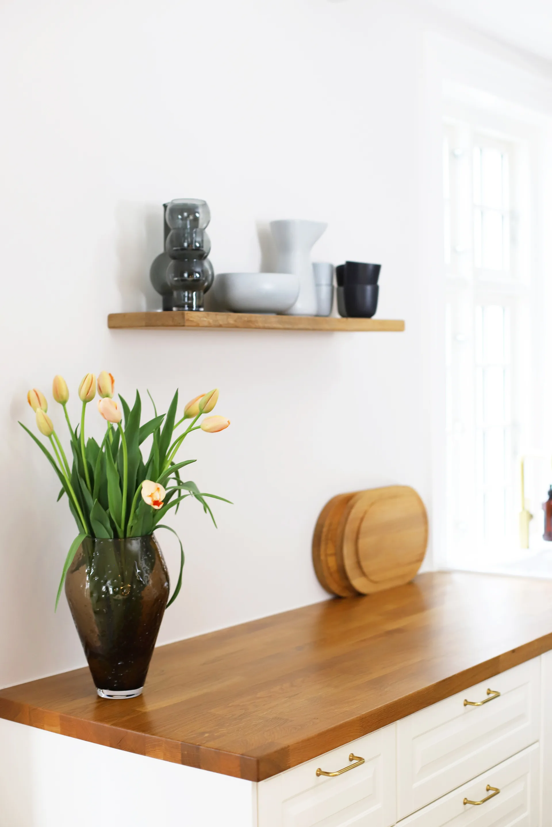 Vaso in vetro Crushed grande, Seppia Ro Collection