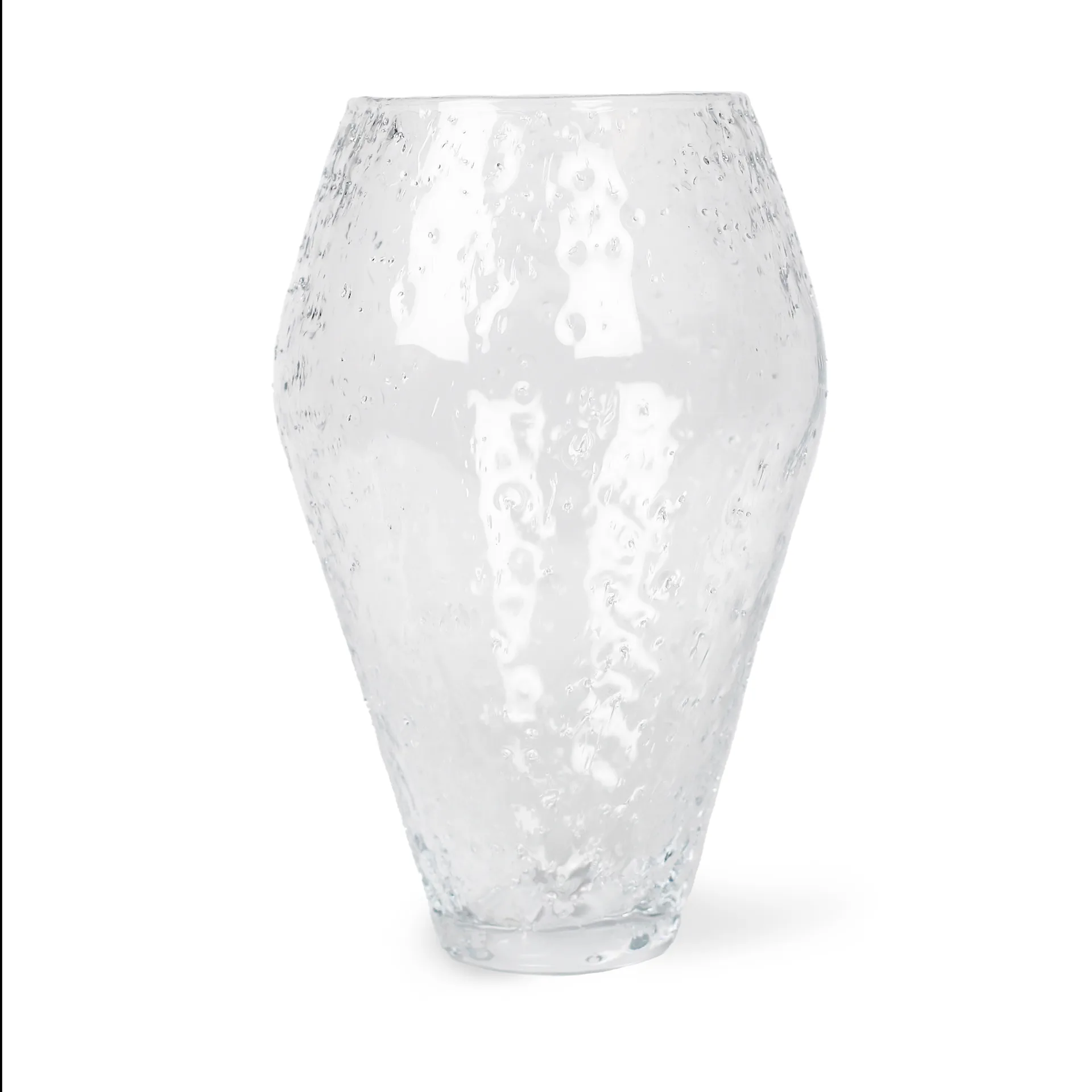 Vaso in vetro Crushed grande, Trasparente Ro Collection