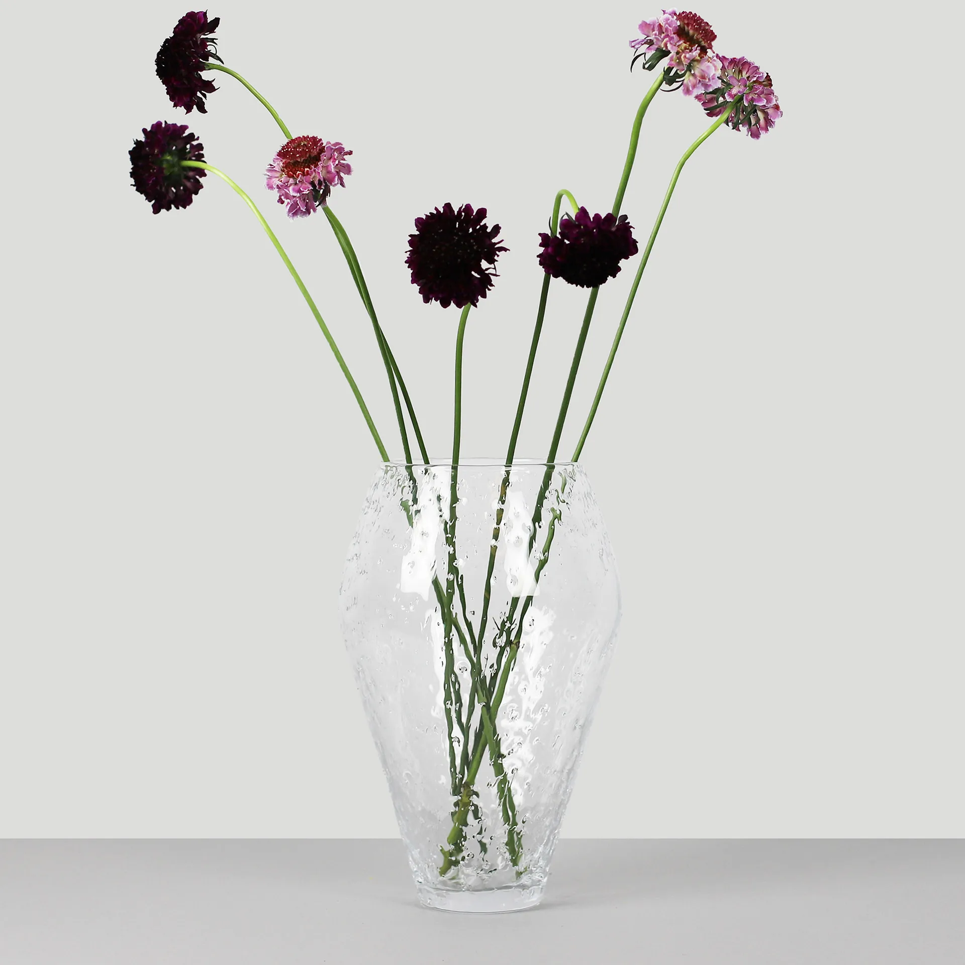 Vaso in vetro Crushed grande, Trasparente Ro Collection