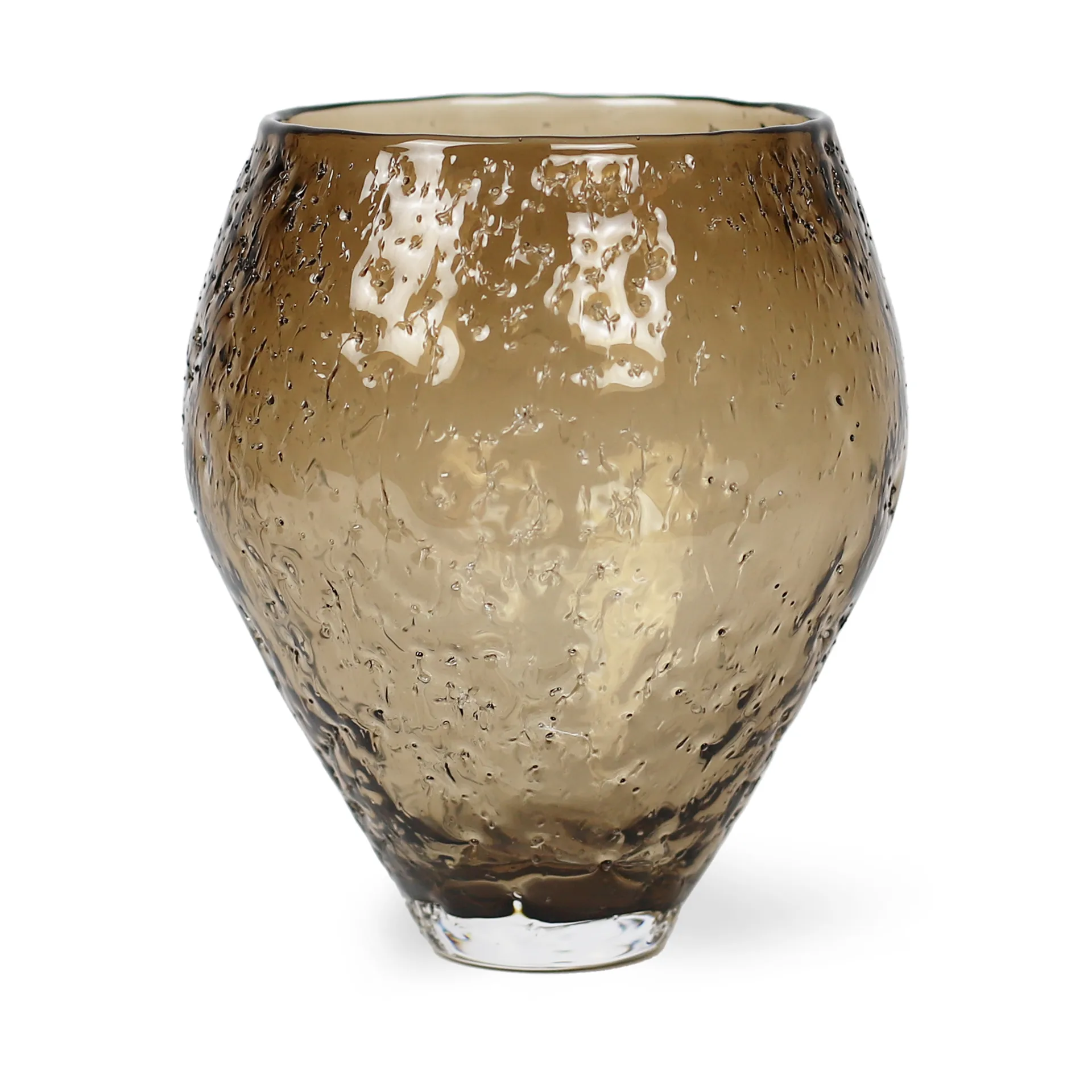 Vaso in vetro Crushed medio, Seppia Ro Collection