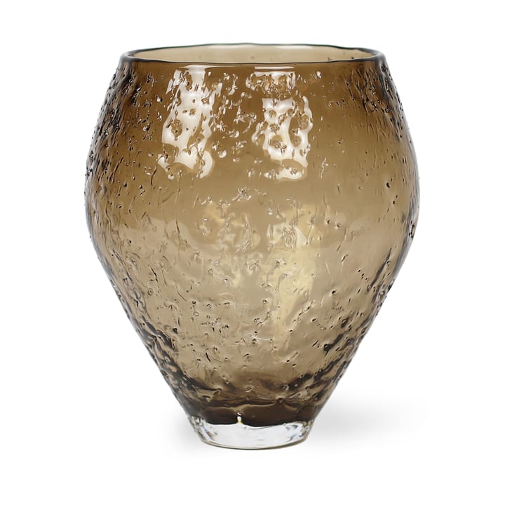 Vaso in vetro Crushed medio - Seppia - Ro Collection