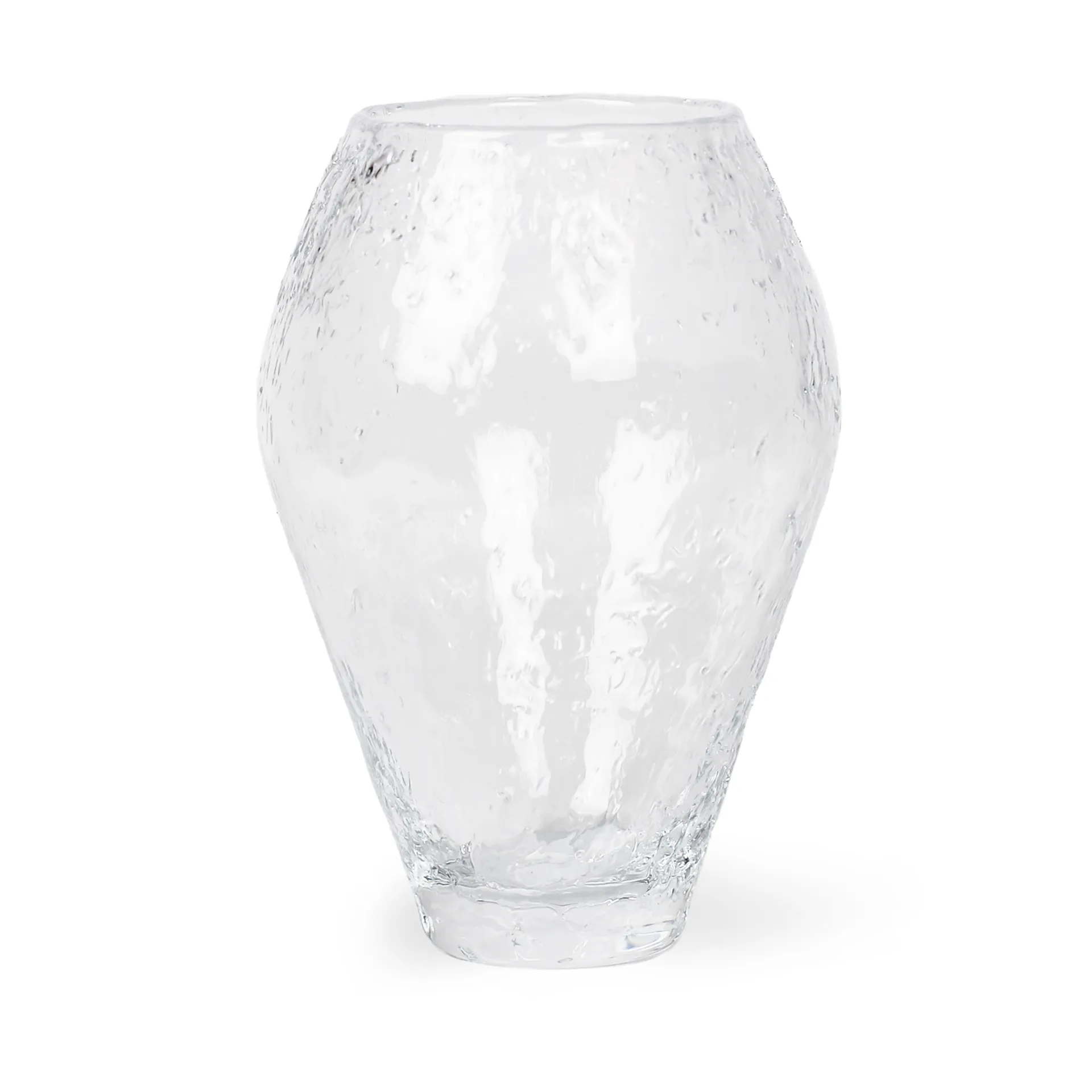 Vaso in vetro Crushed piccolo, Trasparente Ro Collection
