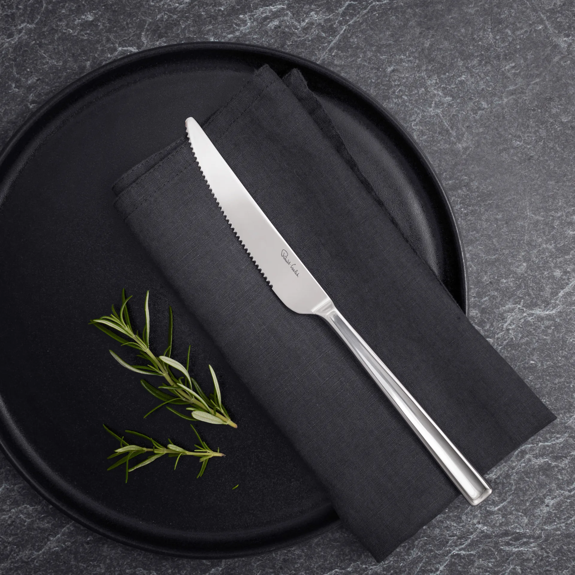 Coltello da bistecca Blockley liscio, Acciaio inossidabile Robert Welch