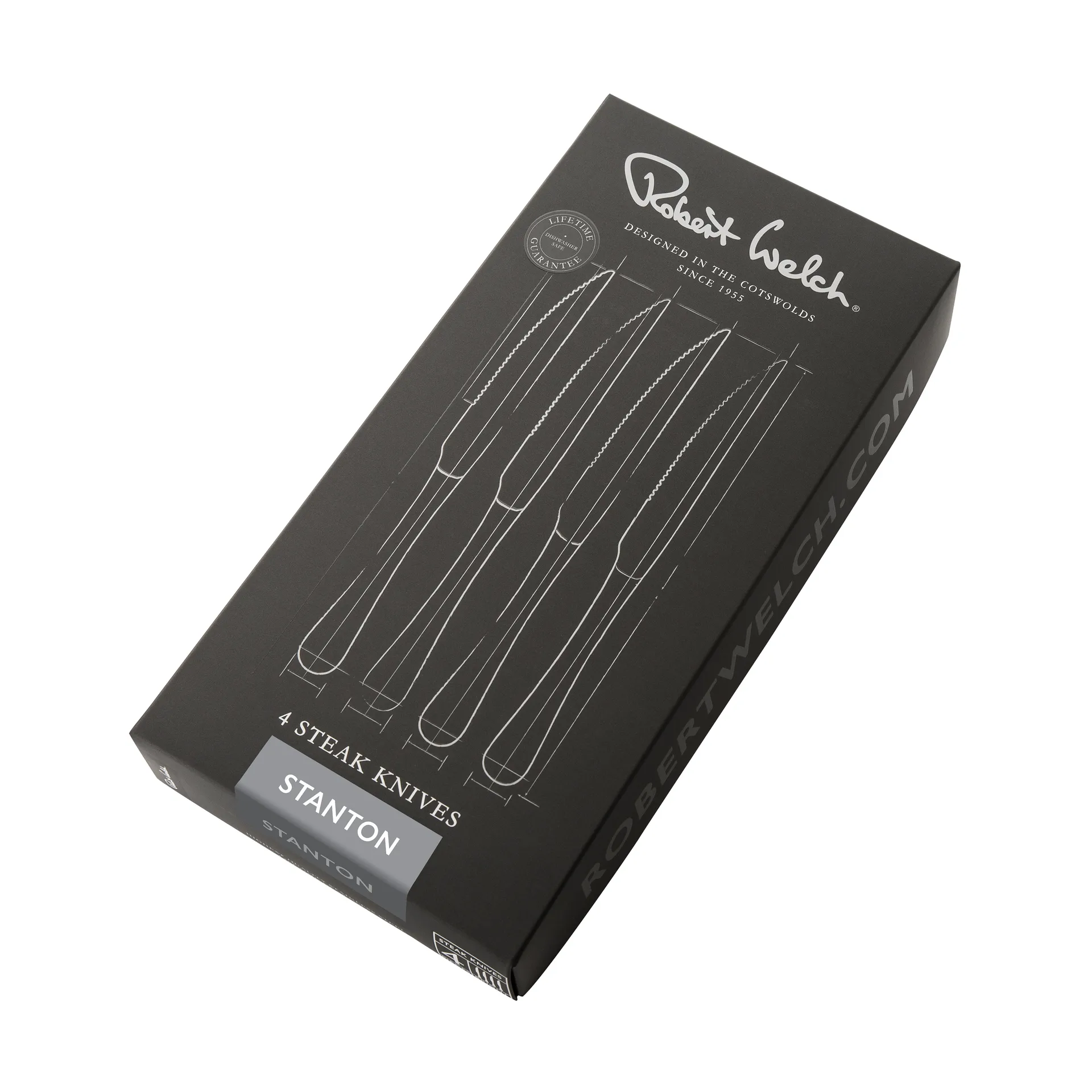 Coltello da griglia Stanton Bright, confezione da 4, Acciaio inox Robert Welch