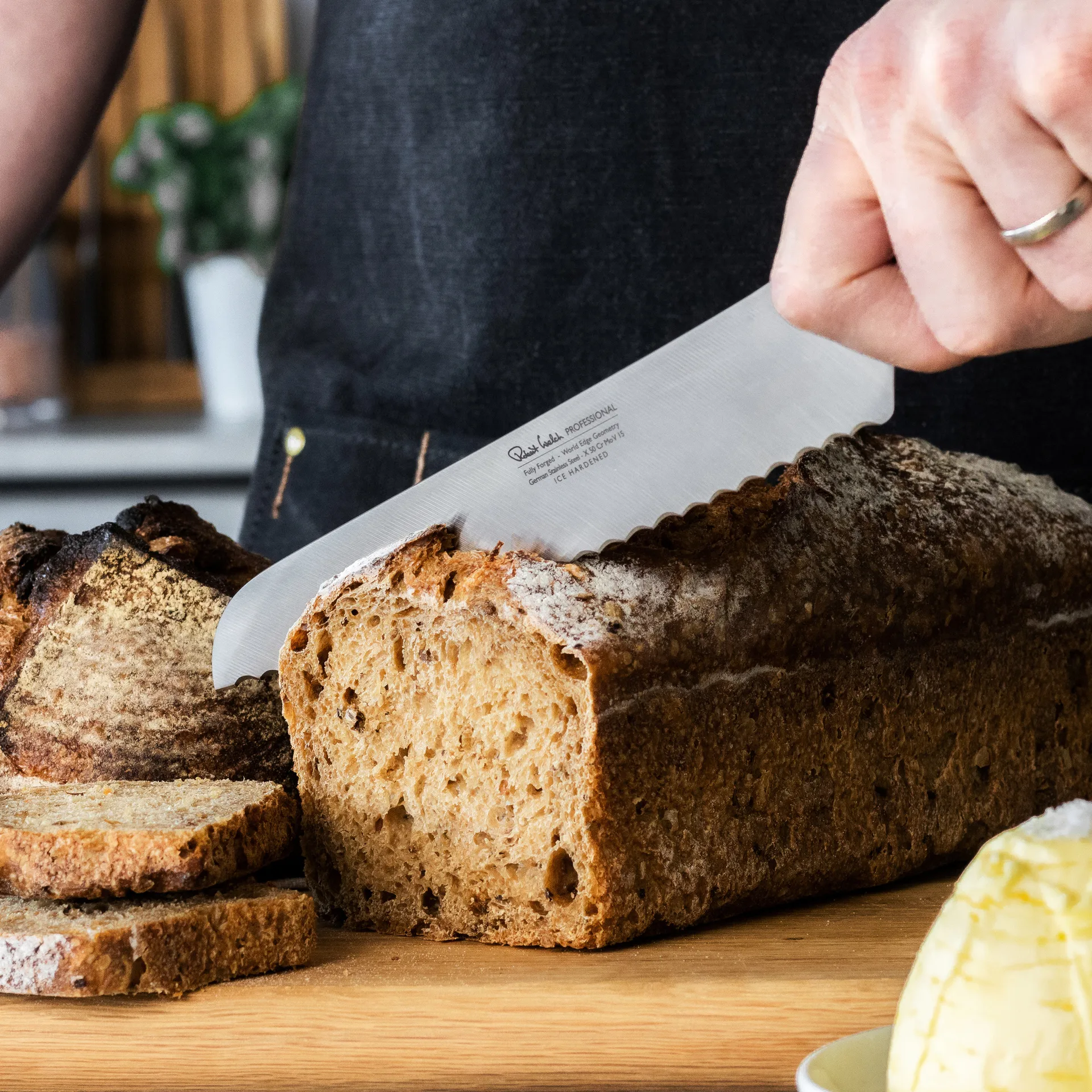 Coltello da pane professionale Robert Welch 22 cm, Acciaio inossidabile Robert Welch