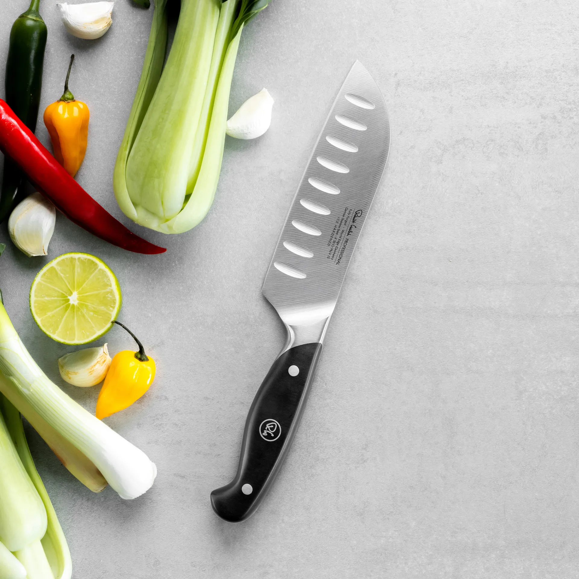 Coltello professionale santoku Robert Welch 14 cm, Acciaio inossidabile Robert Welch