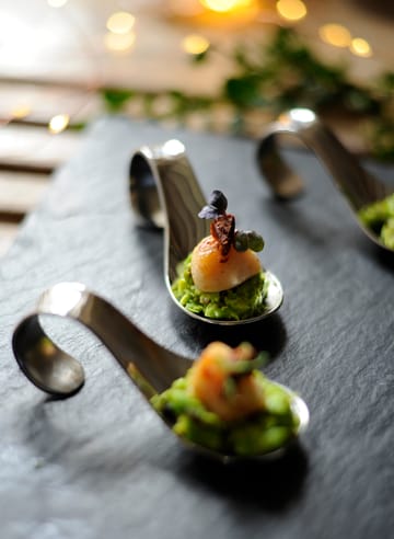 Cucchiaio da antipasto Amuse Bouche Radford liscio - acciaio inossidabile - Robert Welch