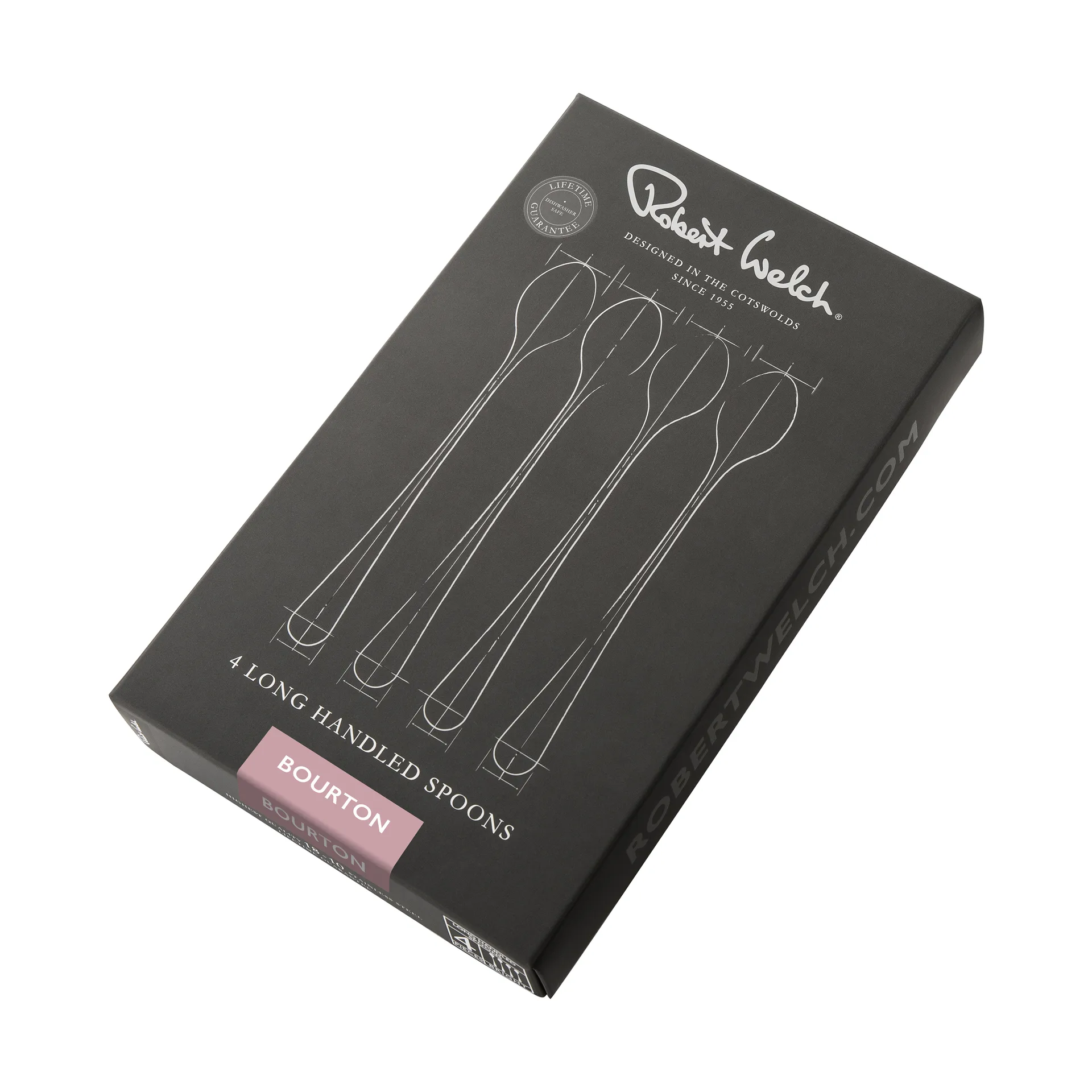 Cucchiaio da caffellatte Bourton Bright 4 pezzi, Acciaio inossidabile Robert Welch