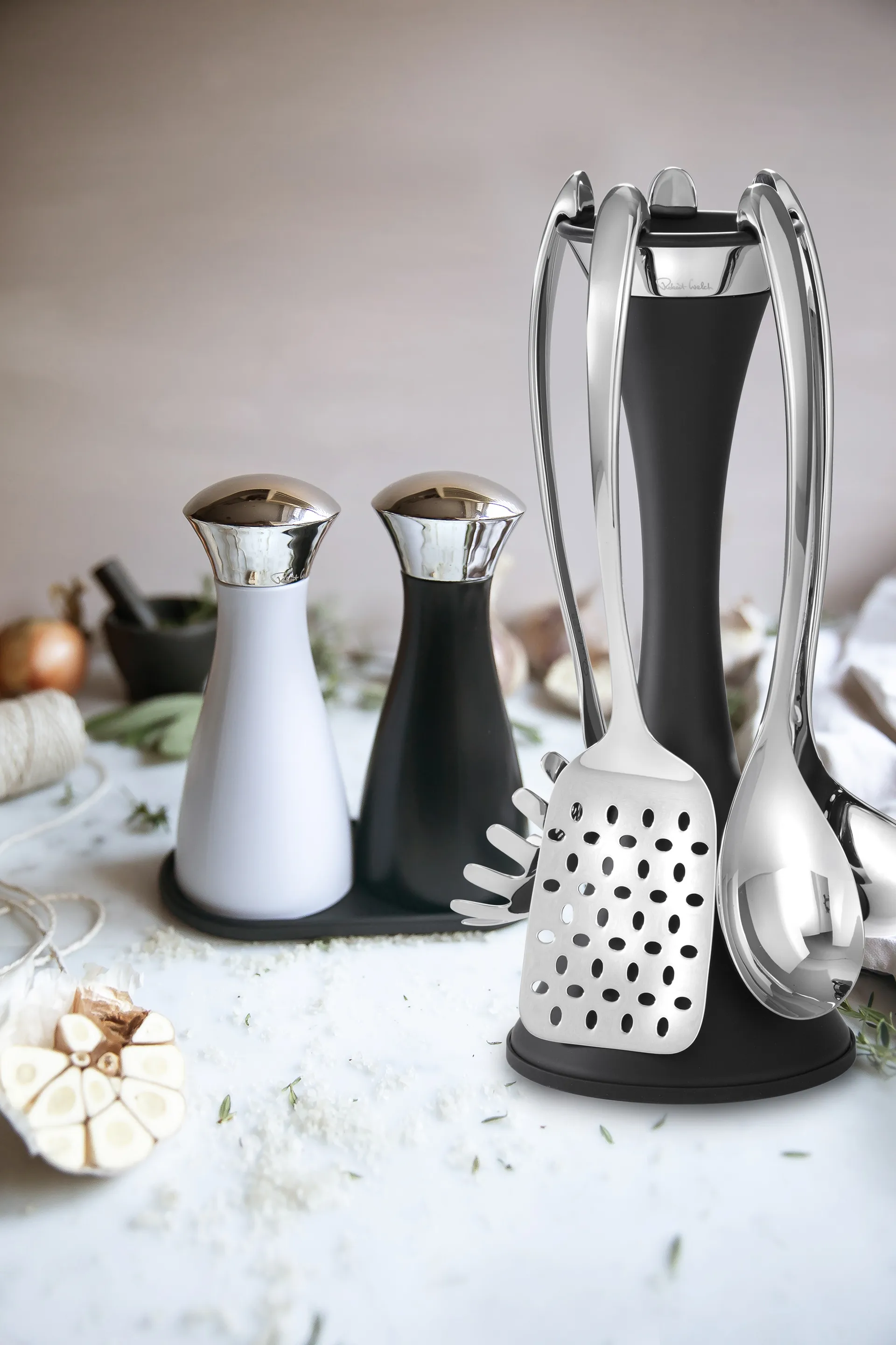 Gancio per utensili da cucina Robert Welch signature 6 pezzi, Nero Robert Welch