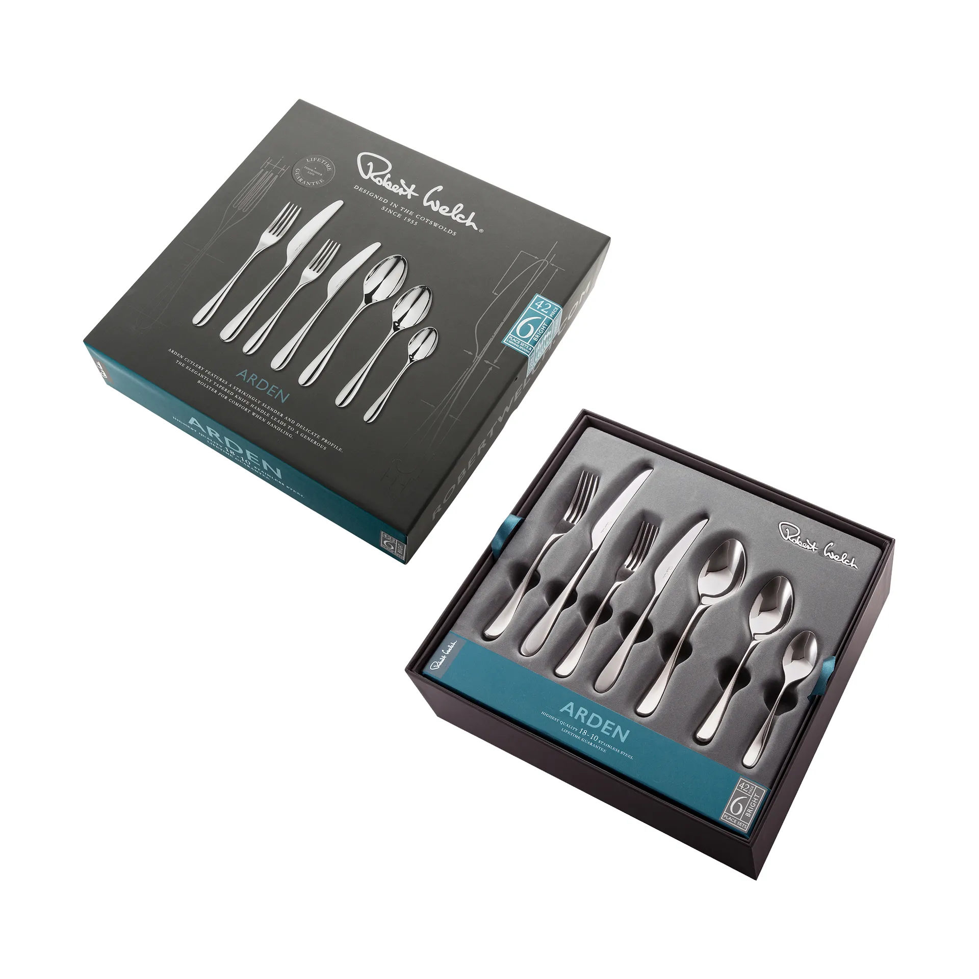 Posate Arden Bright, 42 pezzi Robert Welch