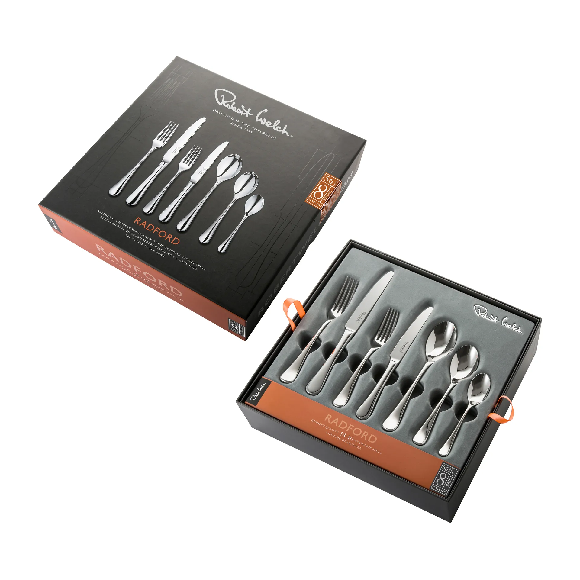 Posate lucide Radford, 56 pezzi Robert Welch
