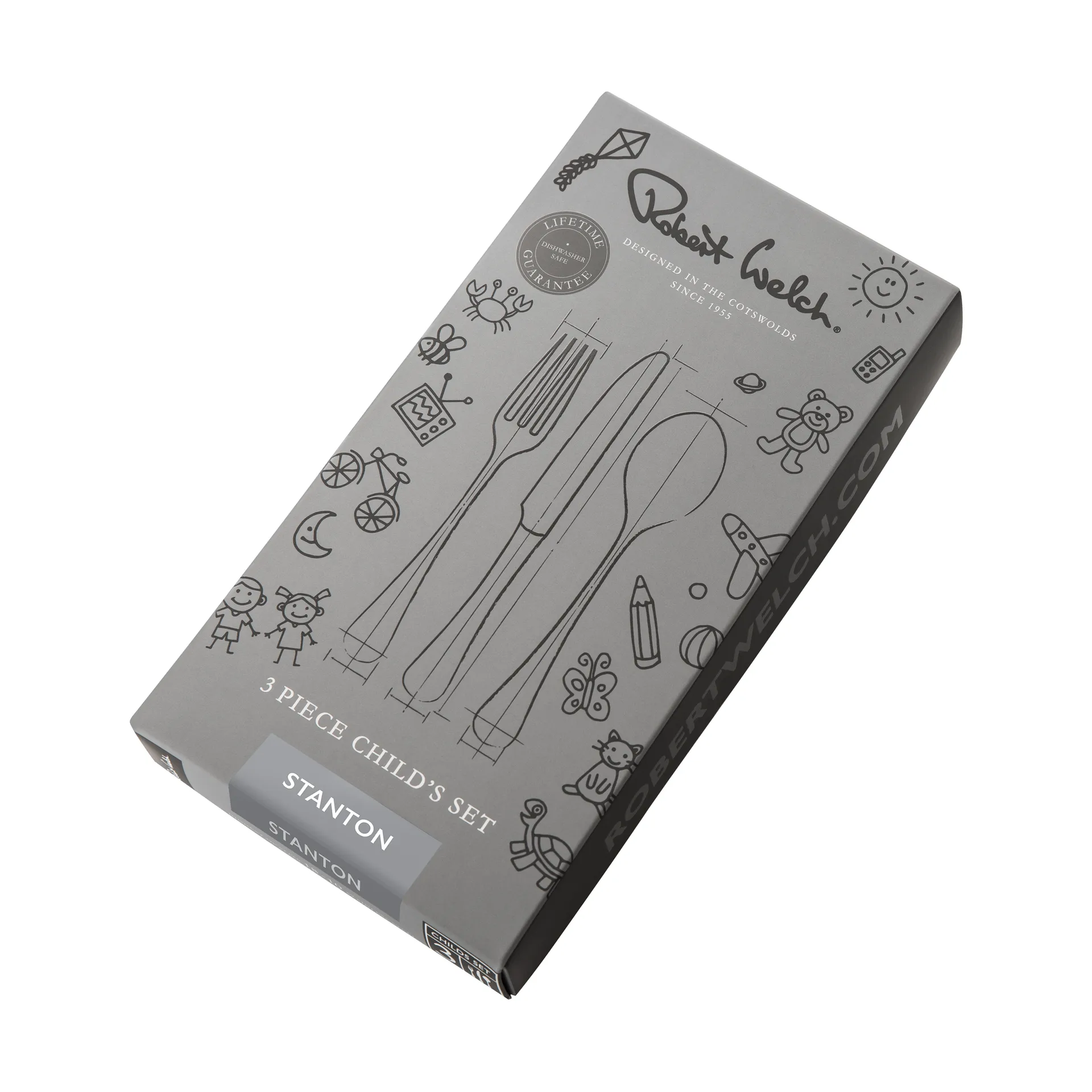 Posate per bambini Stanton Bright, 3 pezzi, Acciaio inox Robert Welch