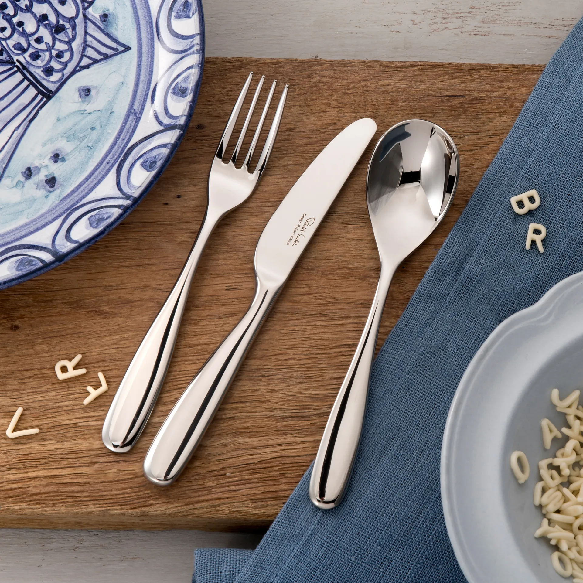 Posate per bambini Stanton Bright, 3 pezzi, Acciaio inox Robert Welch