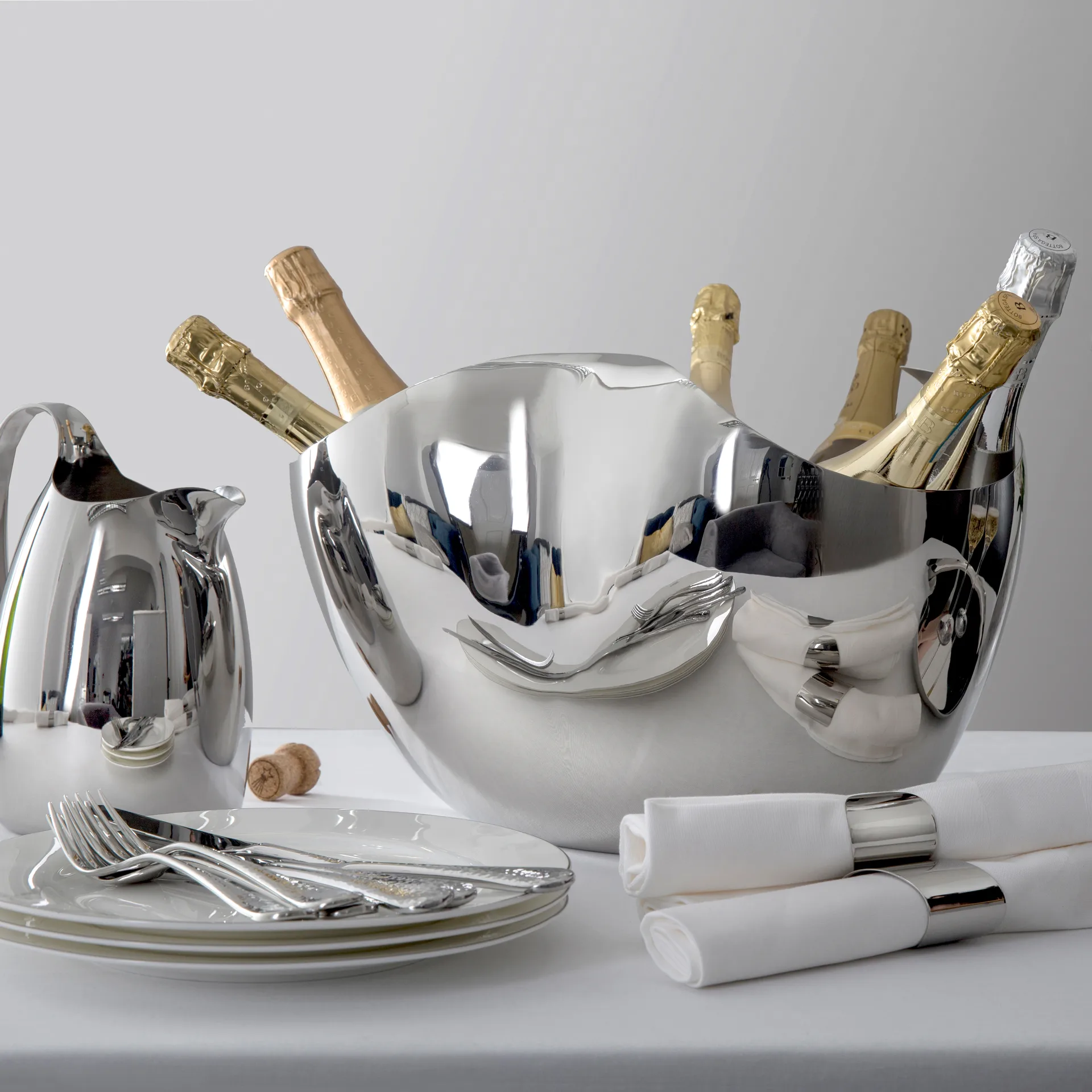 Secchiello da champagne Drift 27 cm, acciaio inossidabile Robert Welch