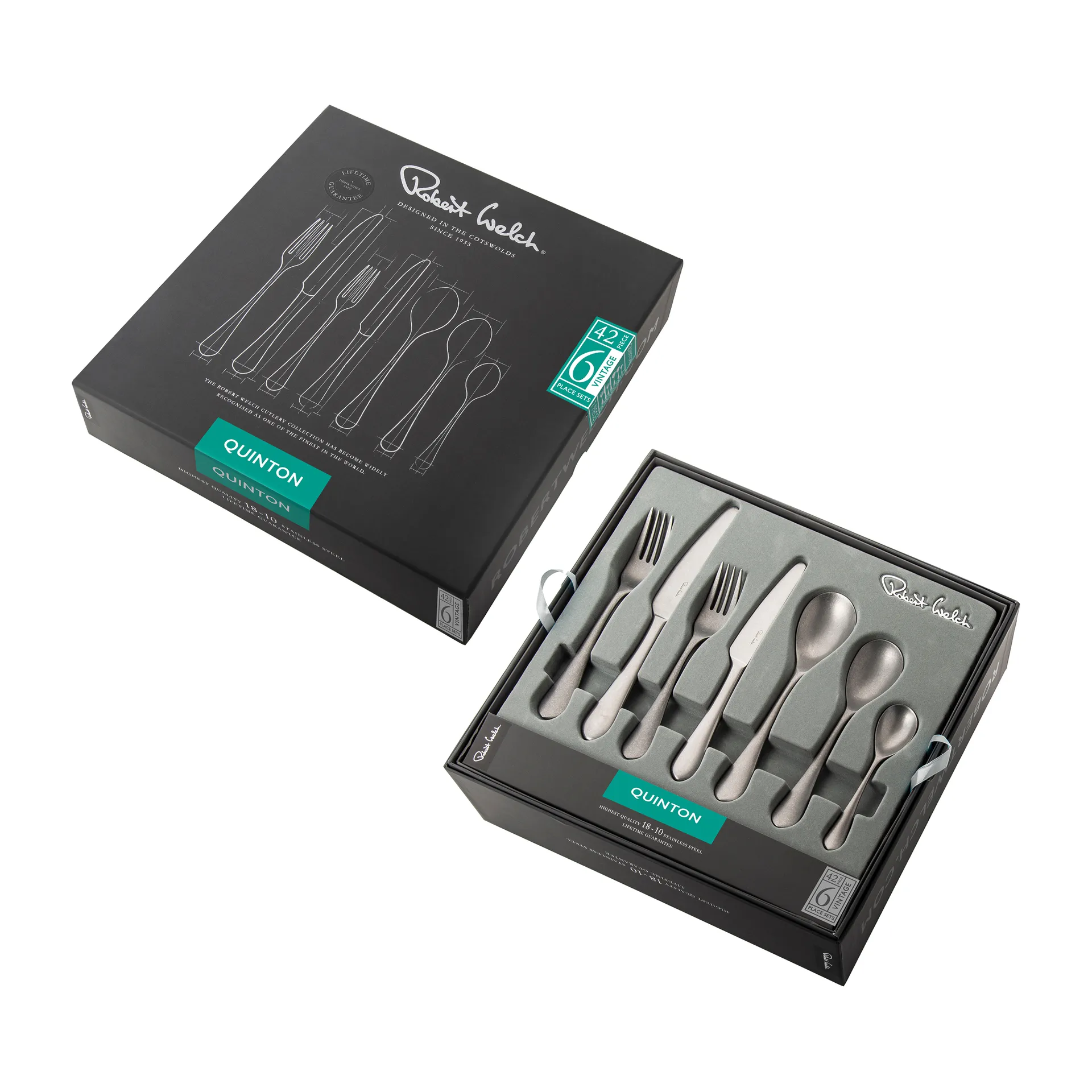 Set di posate Quinton Vintage, 42 pezzi Robert Welch