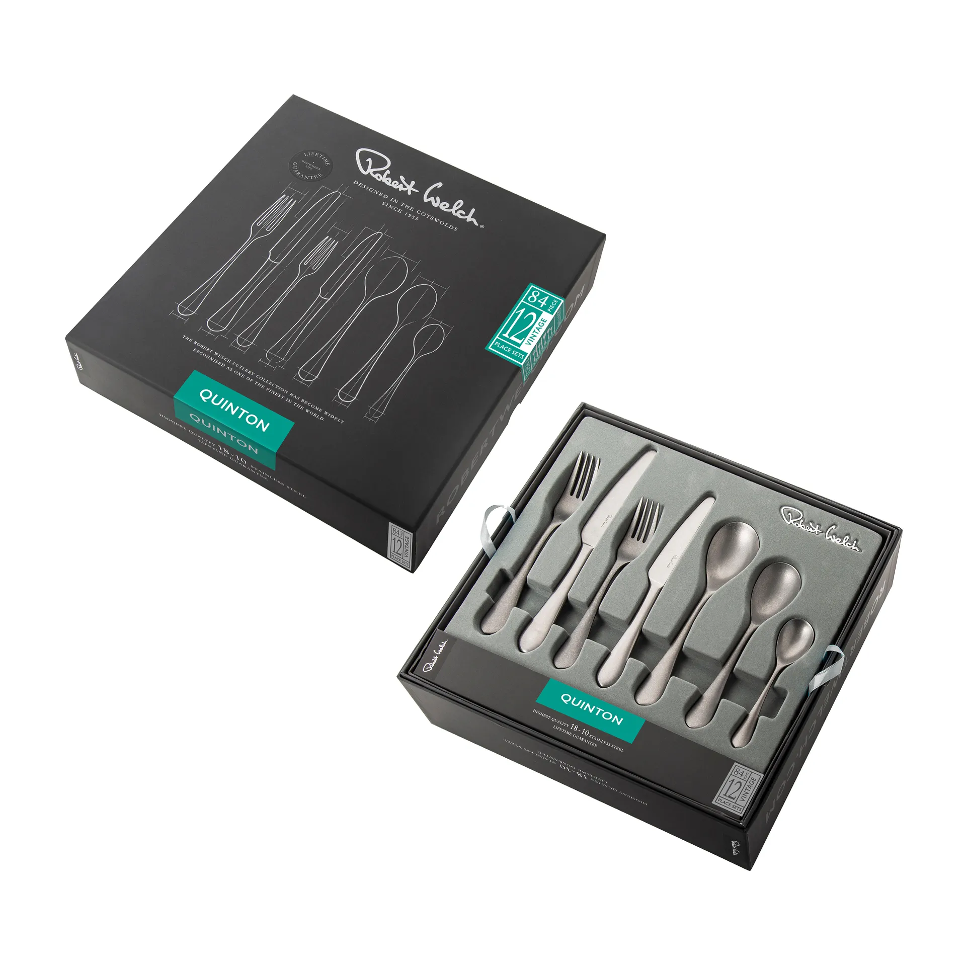 Set di posate Quinton Vintage, 84 pezzi Robert Welch