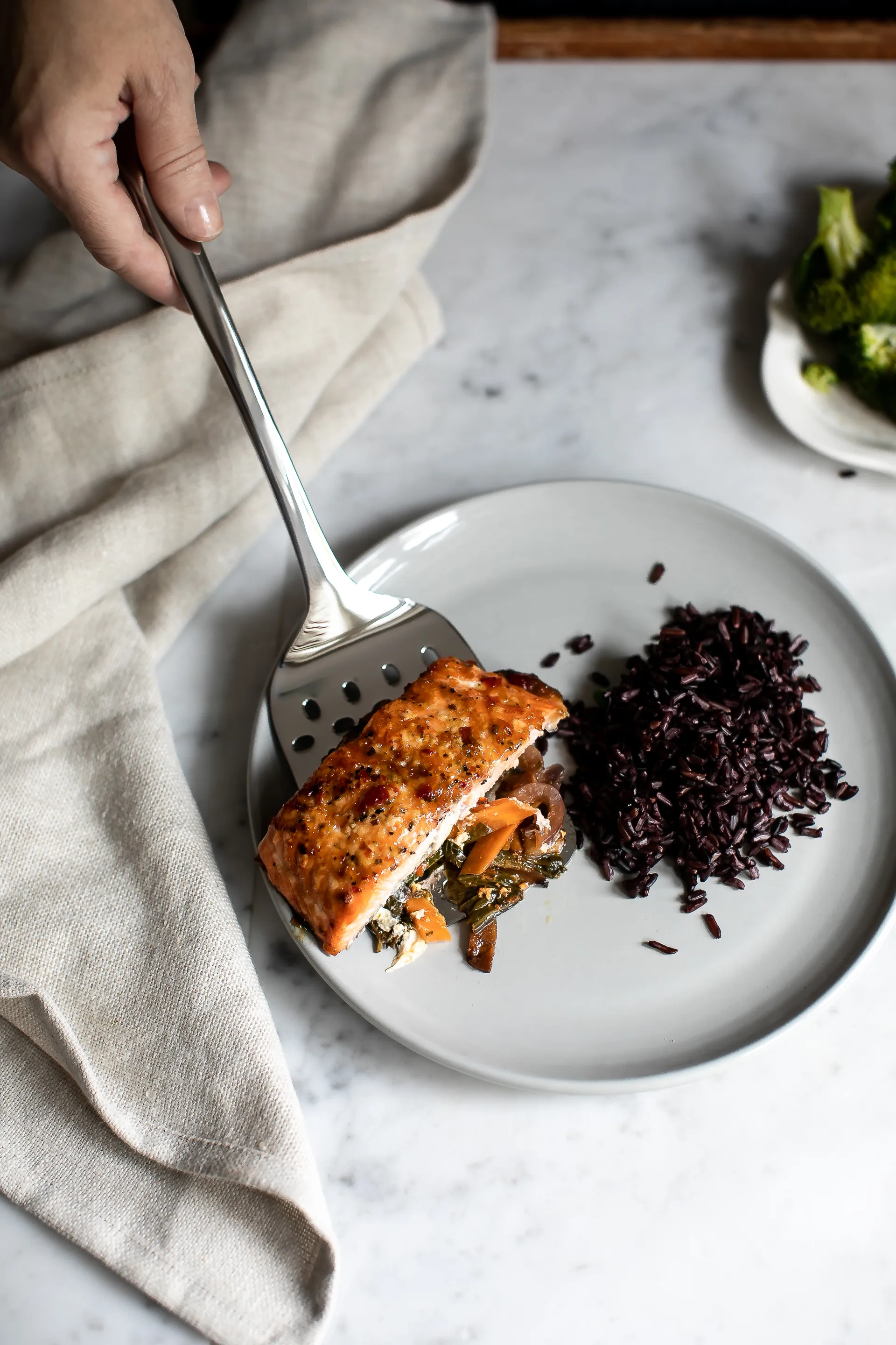 Spatola forata grande Robert Welch signature, Acciaio inossidabile Robert Welch