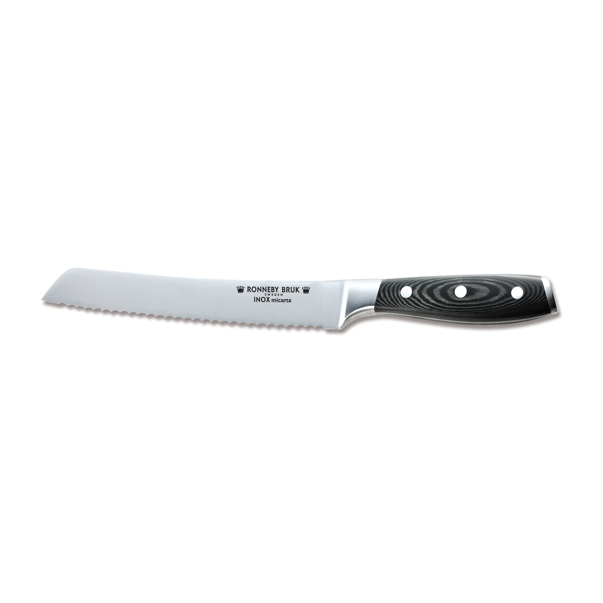 Coltello da pane Inox 20 cm, Acciaio inossidabile-Micarta Ronneby Bruk