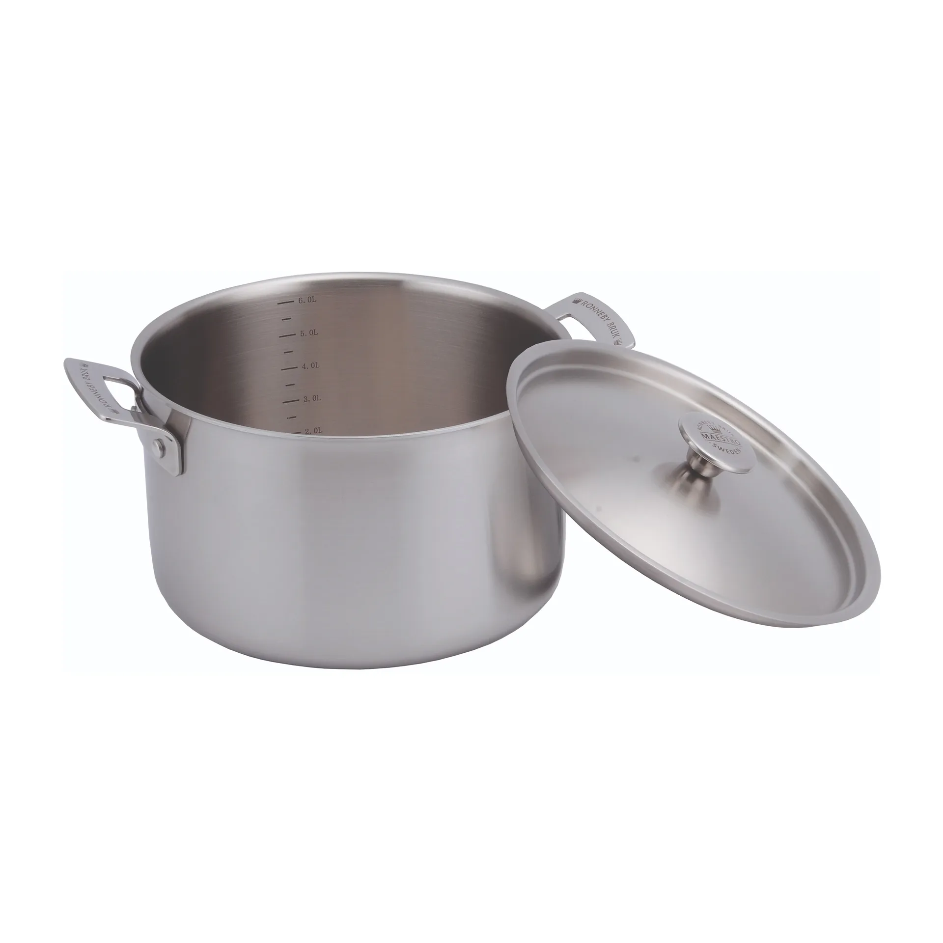 Pentola in acciaio inox con coperchio, 6 L Ronneby Bruk