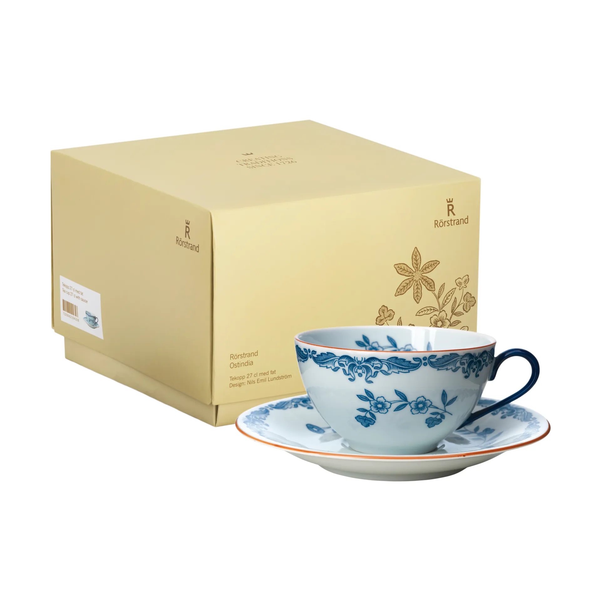 Carta regalo Tazza Ostindia con piattino 27 cl, Blu-bianco Rörstrand