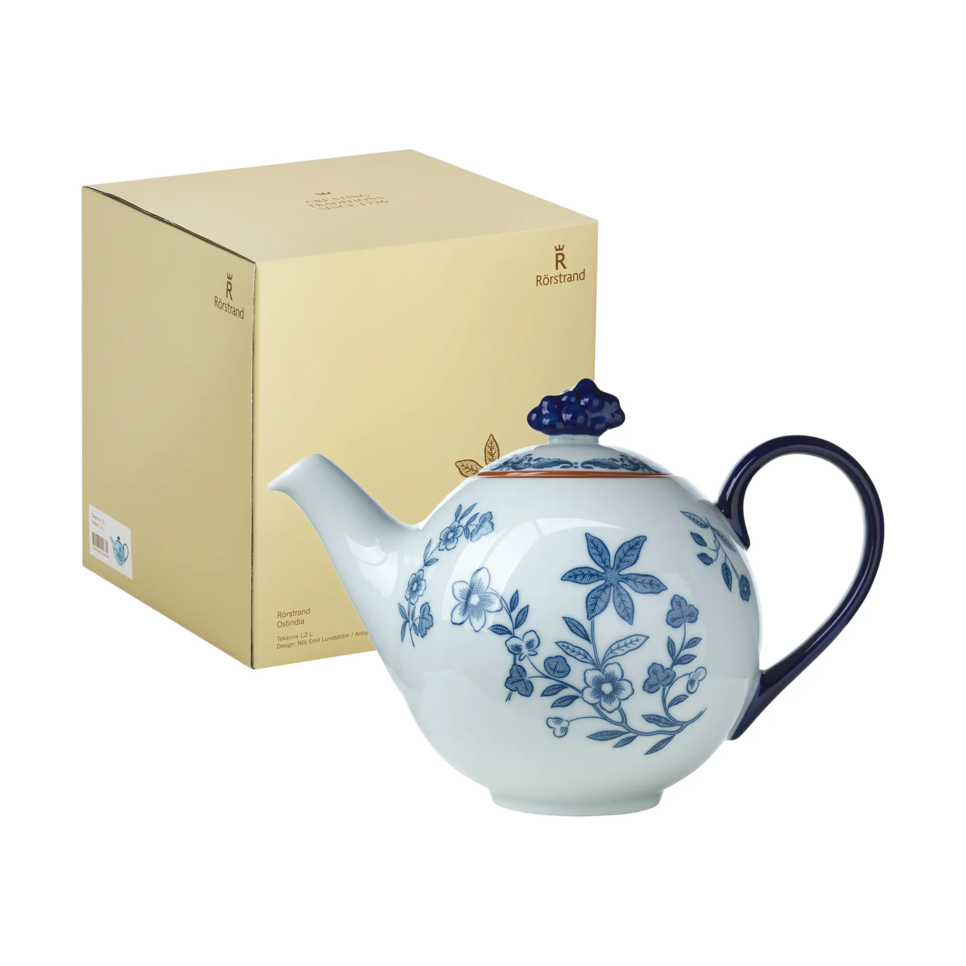 Carta regalo Teiera Ostindia 1,2 l, Blu-bianco Rörstrand