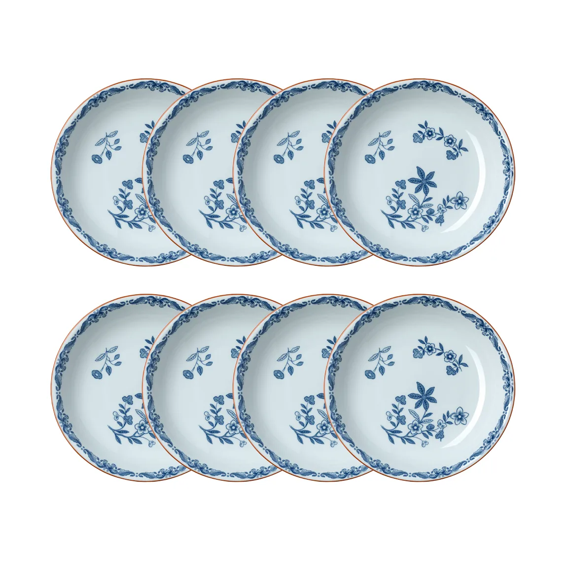 Piatto fondo Ostindia Ø22 cm confezione da 8 – Blu,  Rörstrand