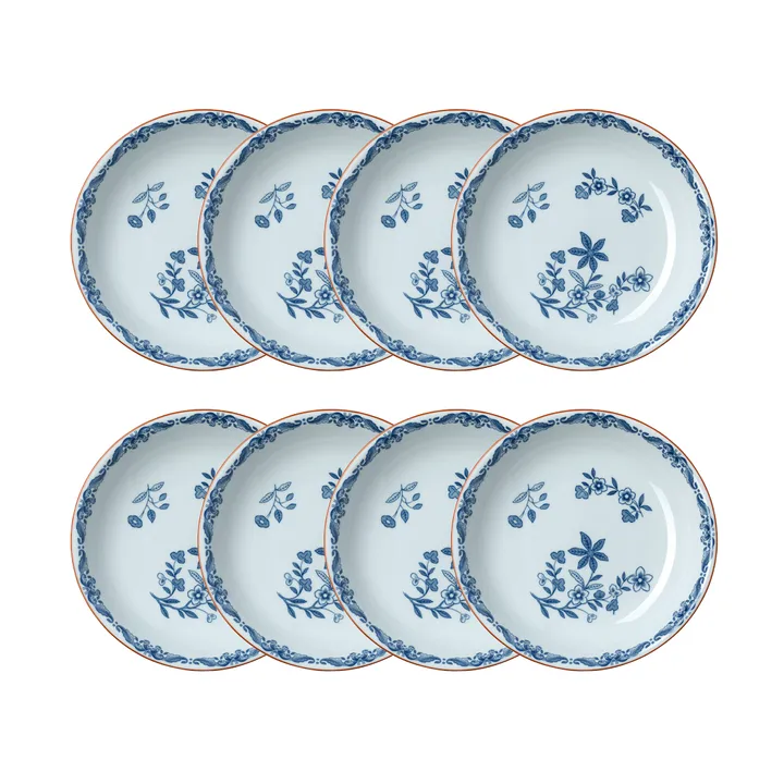 Piatto fondo Ostindia Ø22 cm confezione da 8 – Blu - Rörstrand
