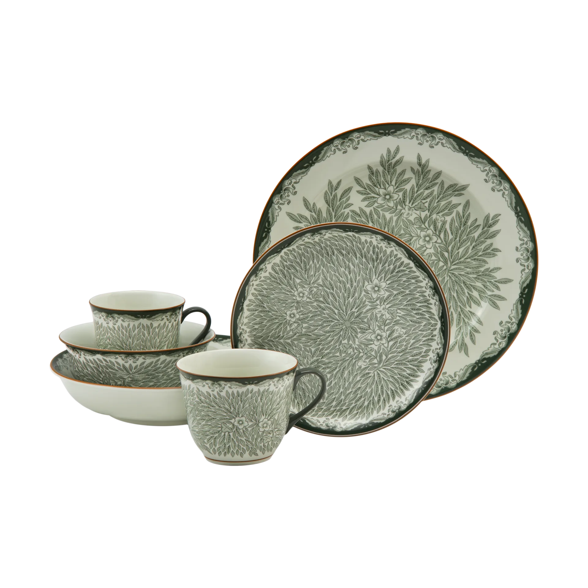 Piatto fondo Ostindia Floris Ø22 cm, Verde Rörstrand