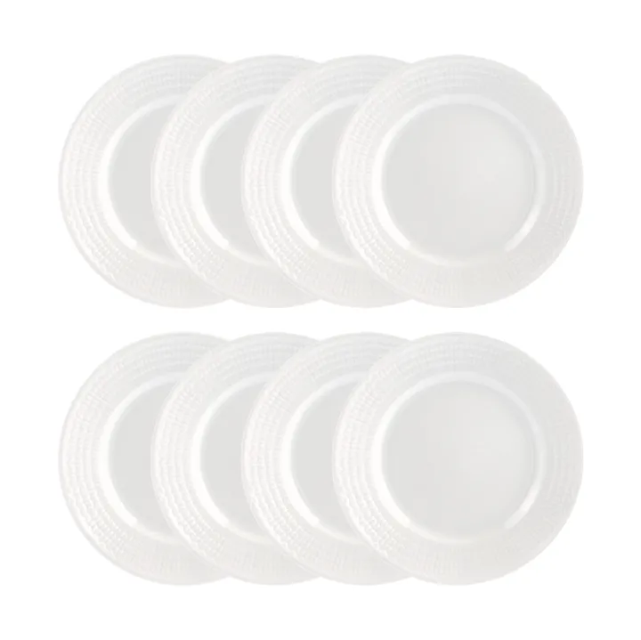 Piatto Swedish Grace Ø21 cm confezione da 8 - Neve (bianco) - Rörstrand