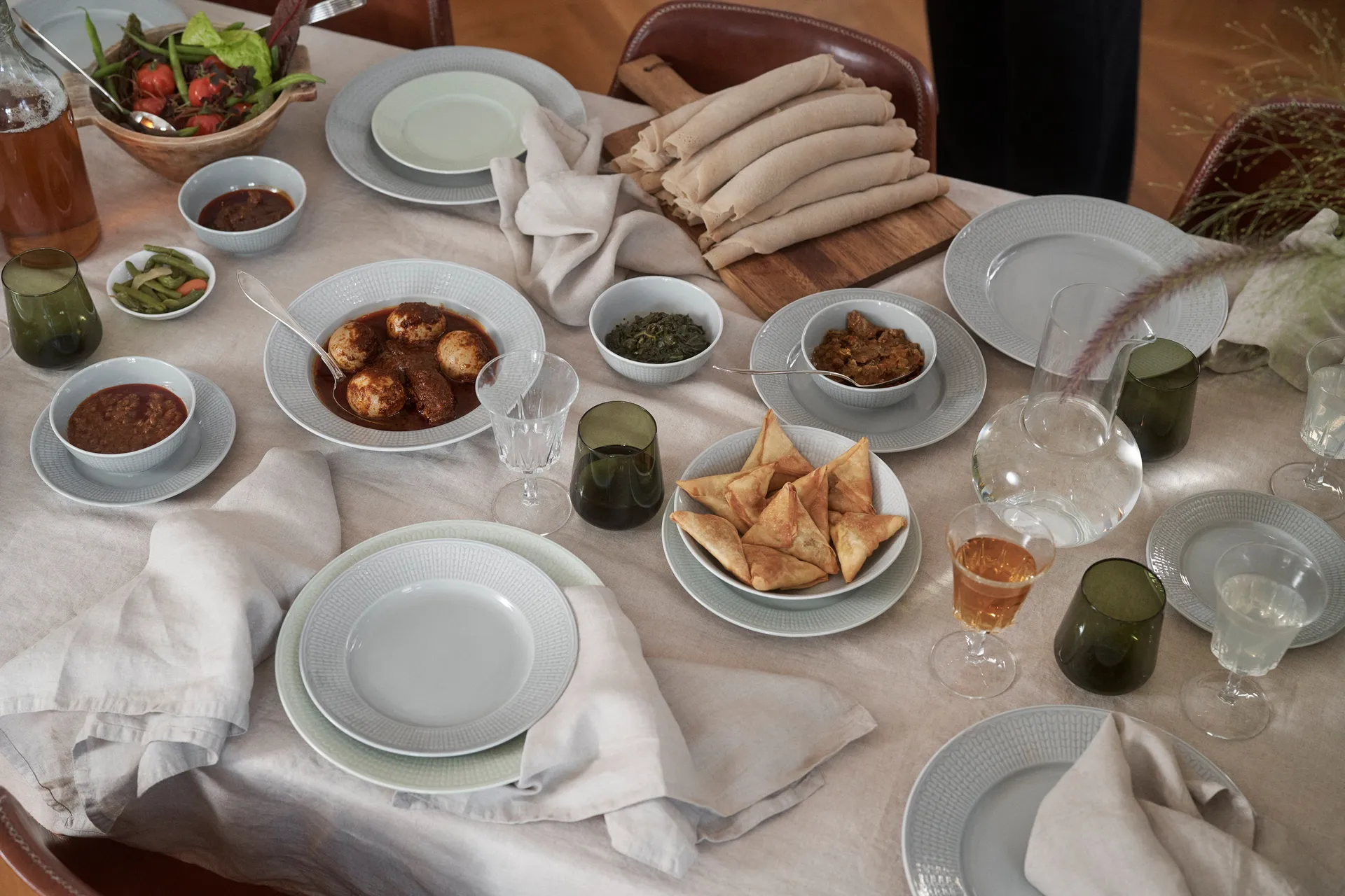 Piatto Swedish Grace Ø21 cm confezione da 8 - Neve (bianco) Rörstrand