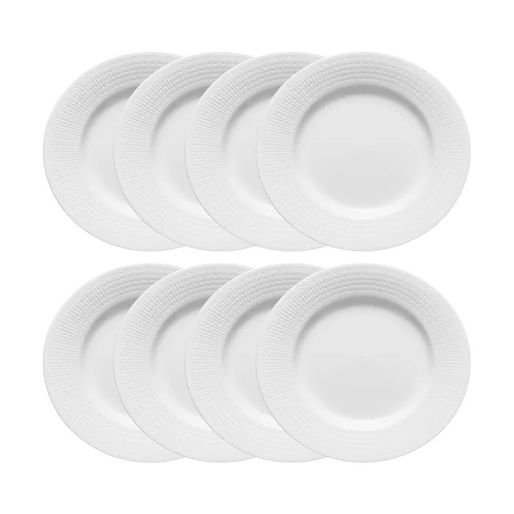 Piatto Swedish Grace Ø24 cm confezione da 8 - Neve (bianco) - Rörstrand