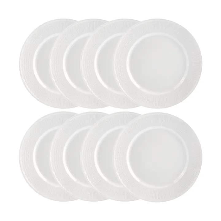Piatto Swedish Grace Ø27 cm confezione da 8 - Neve (bianco) - Rörstrand