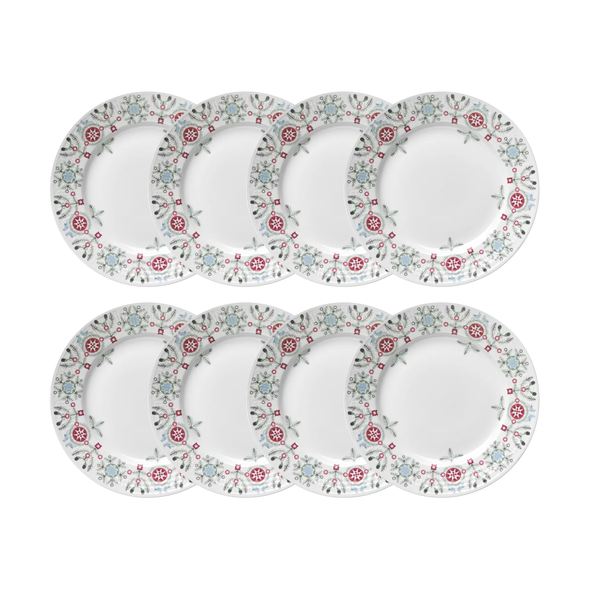Piatto Swedish Grace Winter Ø21 cm confezione da 8 - Bianco,  Rörstrand