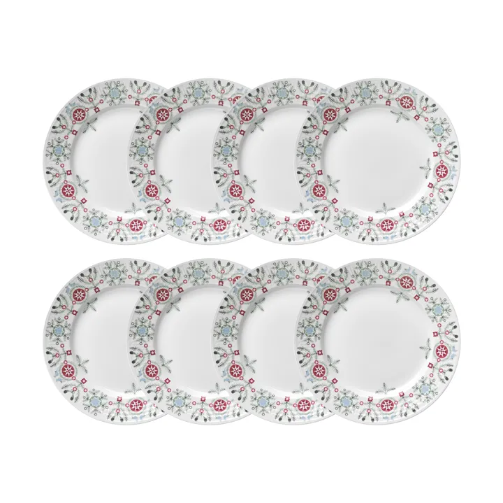 Piatto Swedish Grace Winter Ø21 cm confezione da 8 - Bianco - Rörstrand