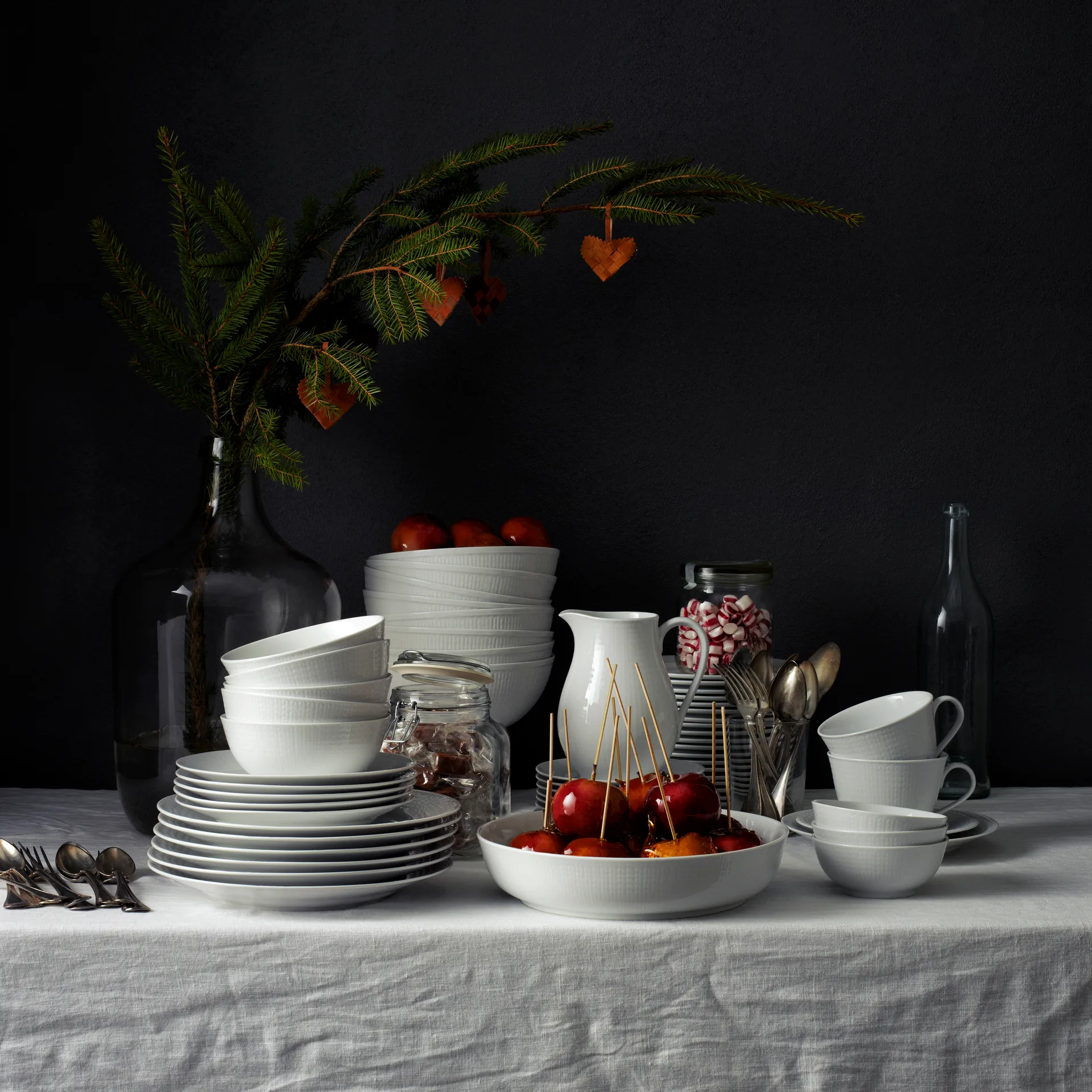 Set per antipasto Swedish Grace neve, 8 pz Rörstrand