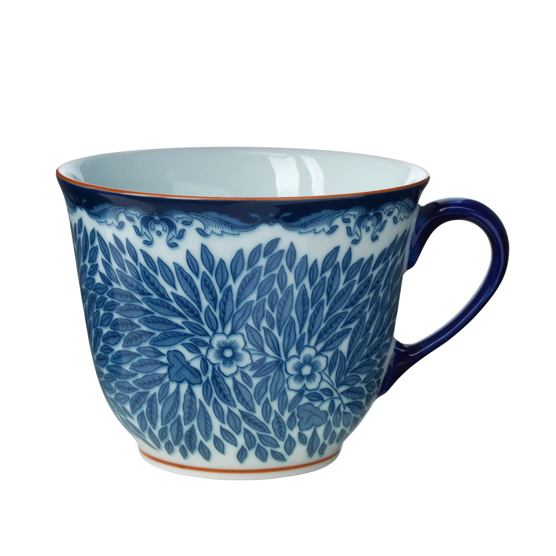 Tazza 40 cl e piatto Ø20 cm Ostindia Floris, Blu Rörstrand