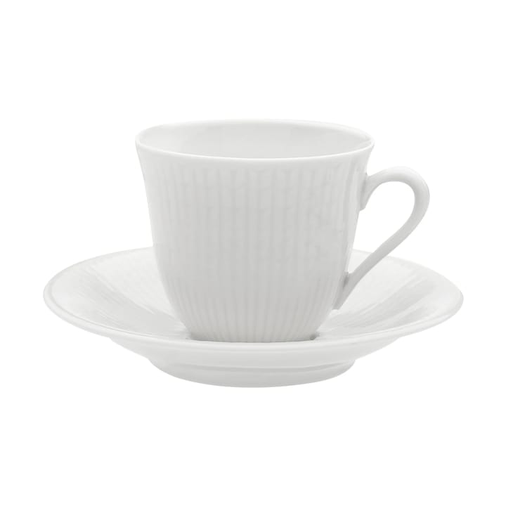 Tazza Swedish Grace con piattino 16 cl - Neve - Rörstrand