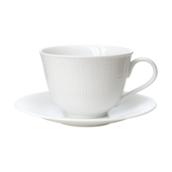 Tazza Swedish Grace con piattino 45 cl - Neve - Rörstrand