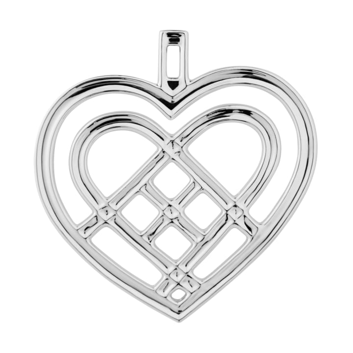 Cuore Intrecciato decorazione natalizia 6,5 cm, Placcato argento Rosendahl