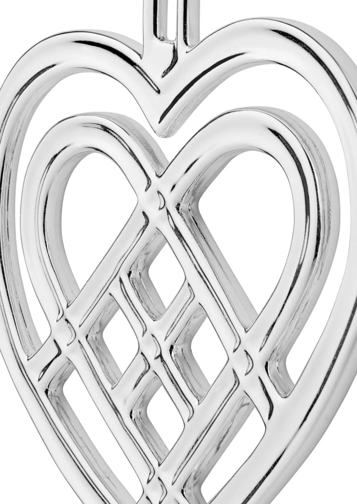 Cuore Intrecciato decorazione natalizia 6,5 cm, Placcato argento Rosendahl