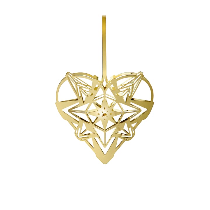 Decorazione a cuore Karen Blixen da appendere, 12,8 cm, oro Rosendahl