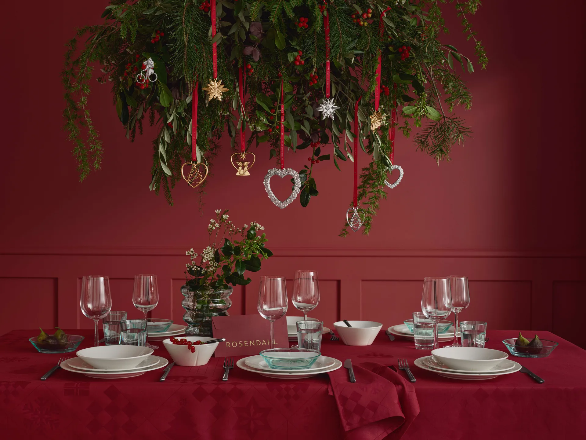 Decorazione Karen Blixen per finestra, Cuore di fiori, Silver Rosendahl