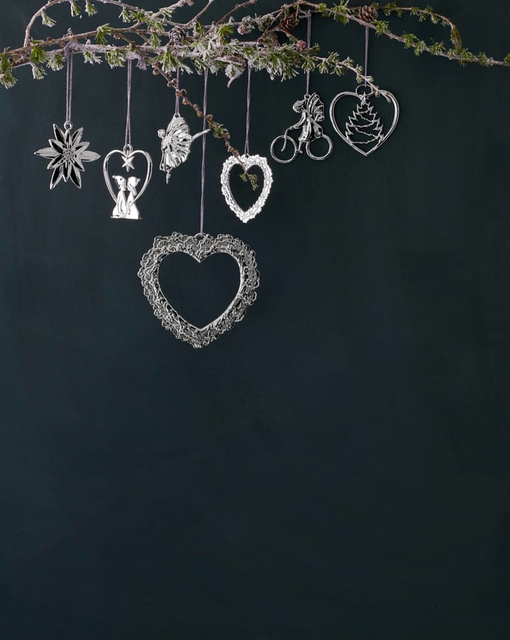 Decorazione Karen Blixen per finestra, Cuore di fiori, Silver Rosendahl