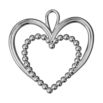 Decorazione natalizia cuore di perle Karen Blixen 6,5 cm - Argentato - Rosendahl
