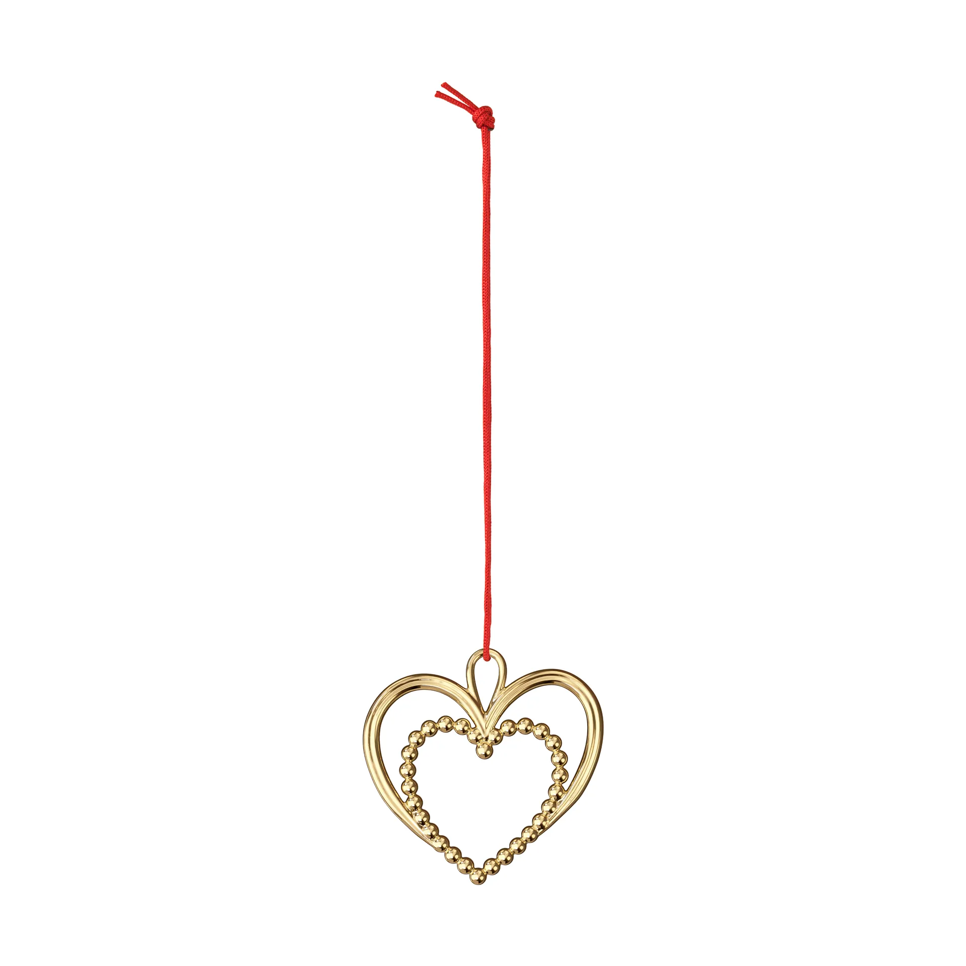 Decorazione natalizia cuore di perle Karen Blixen 6,5 cm, Dorato Rosendahl