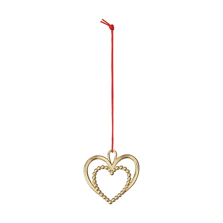 Decorazione natalizia cuore di perle Karen Blixen 6,5 cm - Dorato - Rosendahl