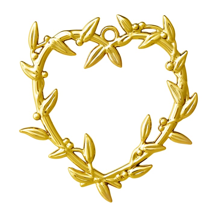 Decorazione natalizia cuore di vischio Karen Blixen, 7 cm, Dorato Rosendahl