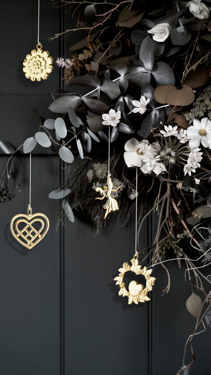 Decorazione natalizia cuore selvaggio 8 cm, Dorato Rosendahl